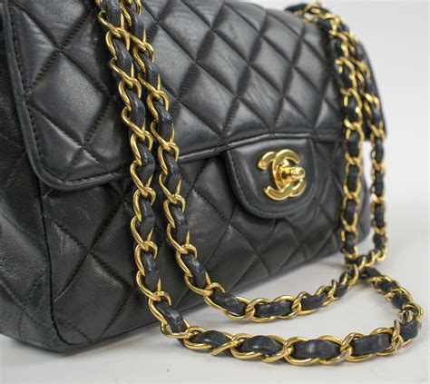 chanel black side purse|authentic Chanel black purse.